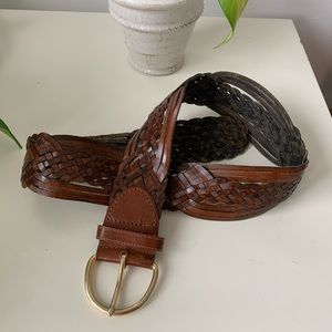 Brown Vintage Braided Belt